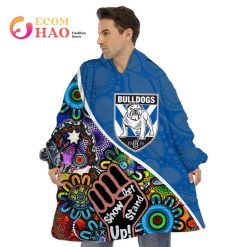 Alternative view of NRL Canterbury-Bankstown Bulldogs Custom Name Number Indigenous NAIDOC Week Fleece Oodie