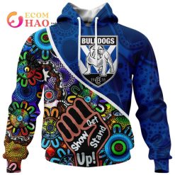 Alternative view of NRL Canterbury-Bankstown Bulldogs Custom Name Number Indigenous NAIDOC Week Pullover Hoodie