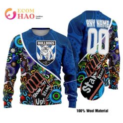 NRL Canterbury-Bankstown Bulldogs Custom Name Number Indigenous NAIDOC Week Sweater