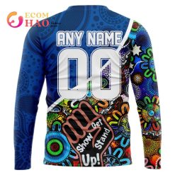 Alternative view of NRL Canterbury-Bankstown Bulldogs Custom Name Number Indigenous NAIDOC Week Sweatshirt