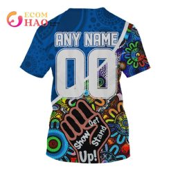 Alternative view of NRL Canterbury-Bankstown Bulldogs Custom Name Number Indigenous NAIDOC Week T-Shirt