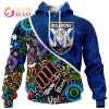 NRL Canterbury-Bankstown Bulldogs Custom Name Number Indigenous NAIDOC Week Zip Up Hoodie
