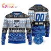 NRL Canterbury-Bankstown Bulldogs Custom Name Number Ugly Christmas Sweater V2