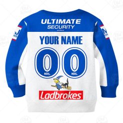 Alternative view of NRL Canterbury-Bankstown Bulldogs Custom Name Number x The Simpsons 2020 Halloween Jersey Kids Sweatshirt