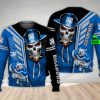 NRL Canterbury-Bankstown Bulldogs Custom Name Skull Mascot Sweatshirt