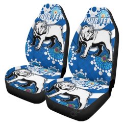 Alternative view of NRL Canterbury-Bankstown Bulldogs Custom Text Indigenous Car Seat Covers