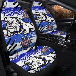 Alternative view of NRL Canterbury-Bankstown Bulldogs Custom Text Indigenous Car Seat Covers V3