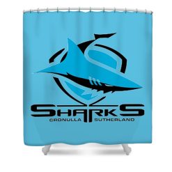 NRL Cronulla-Sutherland Sharks Blue Shower Curtain