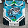 NRL Cronulla-Sutherland Sharks Custom Name Mascot Doona Cover