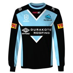 NRL Cronulla-Sutherland Sharks Custom Name Number 2019 Away Jersey Sweatshirt