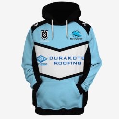 NRL Cronulla-Sutherland Sharks Custom Name Number 2019 Home Jersey Pullover Hoodie