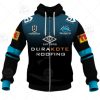 NRL Cronulla-Sutherland Sharks Custom Name Number 2020 Alternate Jersey Zip Up Hoodie