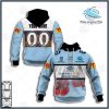 NRL Cronulla-Sutherland Sharks Custom Name Number 2020 ANZAC Day Jersey Pullover Hoodie