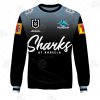 NRL Cronulla-Sutherland Sharks Custom Name Number 2021 Away Jersey Sweatshirt