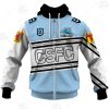 NRL Cronulla-Sutherland Sharks Custom Name Number 2021 Heritage Zip Up Hoodie
