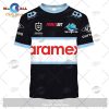 NRL Cronulla-Sutherland Sharks Custom Name Number 2022 Away Jersey T-Shirt