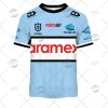 NRL Cronulla-Sutherland Sharks Custom Name Number 2022 Home Jersey T-Shirt
