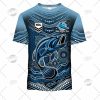 NRL Cronulla-Sutherland Sharks Custom Name Number 2022 Indigenous Fishing Jersey T-Shirt