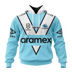NRL Cronulla-Sutherland Sharks Custom Name Number 2023 Heritage Jersey Pullover Hoodie