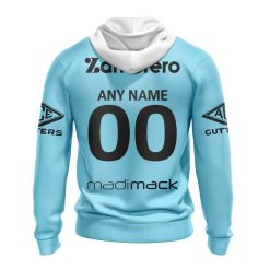 Alternative view of NRL Cronulla-Sutherland Sharks Custom Name Number 2023 Heritage Jersey Pullover Hoodie