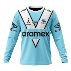 NRL Cronulla-Sutherland Sharks Custom Name Number 2023 Heritage Jersey Sweatshirt