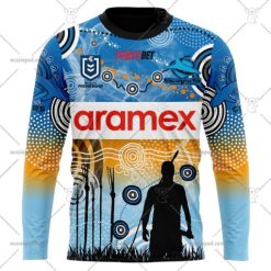 NRL Cronulla-Sutherland Sharks Custom Name Number 2023 Indigenous Jersey Sweatshirt