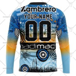 Alternative view of NRL Cronulla-Sutherland Sharks Custom Name Number 2023 Indigenous Jersey Sweatshirt