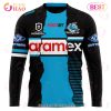 NRL Cronulla-Sutherland Sharks Custom Name Number 2023 Mix Jersey Sweatshirt