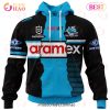NRL Cronulla-Sutherland Sharks Custom Name Number 2023 Mix Jersey Zip Up Hoodie
