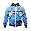 NRL Cronulla-Sutherland Sharks Custom Name Number Australia’s Day Zip Up Hoodie