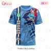 NRL Cronulla-Sutherland Sharks Custom Name Number Flag Scratch T-Shirt