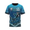 NRL Cronulla-Sutherland Sharks Custom Name Number Indigenous Mascot T-Shirt