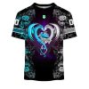 NRL Cronulla-Sutherland Sharks Custom Name Number Rose Dragon T-Shirt