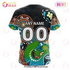 Alternative view of NRL Cronulla-Sutherland Sharks Custom Name Number Special Design NAIDOC T-Shirt