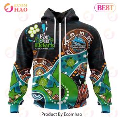 NRL Cronulla-Sutherland Sharks Custom Name Number Special Design NAIDOC Zip Up Hoodie