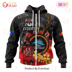 NRL Cronulla-Sutherland Sharks Custom Name Number Special Edition NAIDOC Zip Up Hoodie