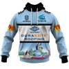 NRL Cronulla-Sutherland Sharks Custom Name Number x Bluey Jersey Pullover Hoodie