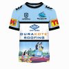 NRL Cronulla-Sutherland Sharks Custom Name Number x Bluey Jersey T-Shirt