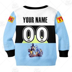 Alternative view of NRL Cronulla-Sutherland Sharks Custom Name Number x The Simpsons 2020 Halloween Jersey Kids Sweatshirt