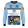 NRL Cronulla-Sutherland Sharks Custom Name Number x The Simpsons 2020 Halloween Sweatshirt