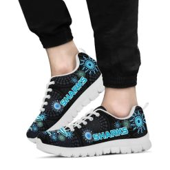 Alternative view of NRL Cronulla-Sutherland Sharks Indigenous Black Running Shoes