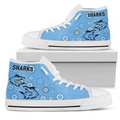 Alternative view of NRL Cronulla-Sutherland Sharks Special Indigenous High Top Shoes