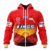 NRL Dolphins Custom Name Number 2023 ANZAC Day Jersey Zip Up Hoodie