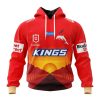 NRL Dolphins Custom Name Number 2023 ANZAC Day Pullover Hoodie