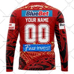 Alternative view of NRL Dolphins Custom Name Number 2023 Indigenous Jersey Sweatshirt