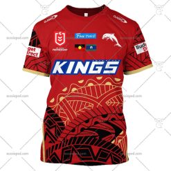 NRL Dolphins Custom Name Number 2023 Indigenous Jersey T-Shirt