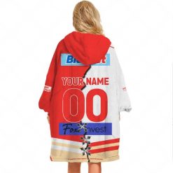 Alternative view of NRL Dolphins Custom Name Number 2023 Mix Jersey V2 Fleece Oodie