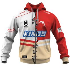 NRL Dolphins Custom Name Number 2023 Mix Jersey V2 Zip Up Hoodie