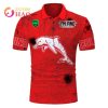 NRL Dolphins Custom Name Number I’m Fine In Halloween Polo Shirt