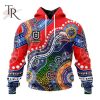 NRL Dolphins Custom Name Number Indigenous Pullover Hoodie